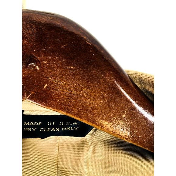 42L Phoenix Clothes USA Mens 1970s Vintage 3 Piece Suit Sand Pants 38 - Picture 5 of 12